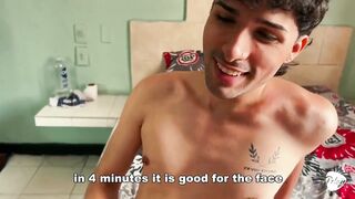 Beggar from Bucaramanga destroyed by big dick gay man in motel