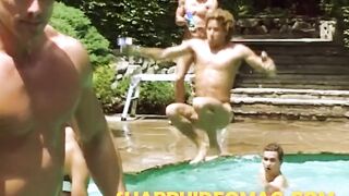 Wet Dripping Hunks Destroyed Pool Party Gangbanged