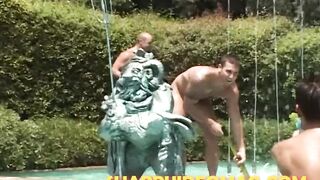Wet Dripping Hunks Destroyed Pool Party Gangbanged