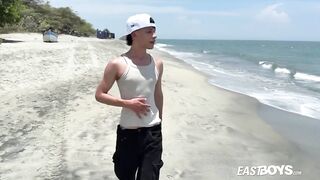 Latino twink gets wrecked by huge veiny cock handjob ruined by massive load