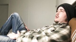 Male JOI guy wrecked by endless vocal moaning and insane cum control