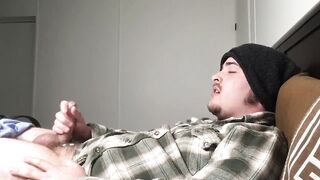 Male JOI guy wrecked by endless vocal moaning and insane cum control