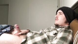 Male JOI guy wrecked by endless vocal moaning and insane cum control