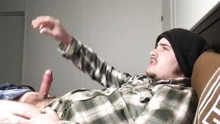 Male JOI guy wrecked by endless vocal moaning and insane cum control