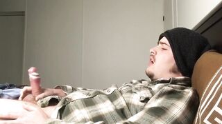 Male JOI guy wrecked by endless vocal moaning and insane cum control