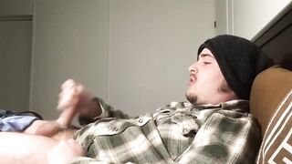 Male JOI guy wrecked by endless vocal moaning and insane cum control