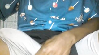 Filipino twink stroked his massive BBC raw cumshot creampie loud moaning
