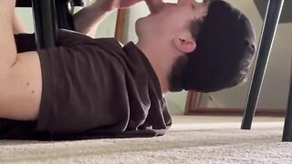 Milking Huge Uncut Cock Until Cum Floods Mouth