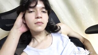 Latino teen with huge dick destroyed in brutal handjob