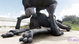 Alien Halo Bareback Fucks Hard Big Cock Rough Sex