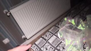 Cute skinny femboy jerks off his huge dick on camera