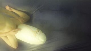 Fucking Asuka on Glistening Waterbed with Plush Gay Pillow