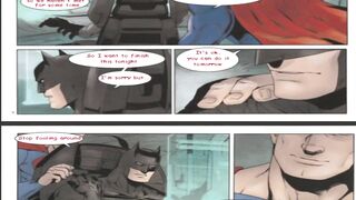 Superman x Batman yaoi cartoon destroyed by Batmans thick cock