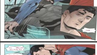Superman x Batman yaoi cartoon destroyed by Batmans thick cock