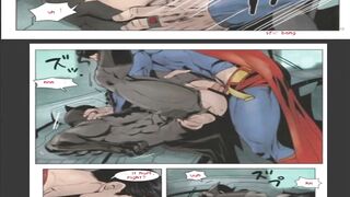 Superman x Batman yaoi cartoon destroyed by Batmans thick cock