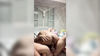 Big dick wrecks twink ass raw bareback session