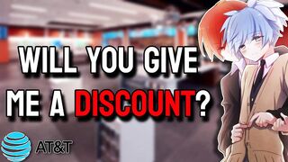 Femboy seduces AT&T man with slick bribe that ends in sloppy debt
