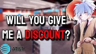 Femboy seduces AT&T man with slick bribe that ends in sloppy debt