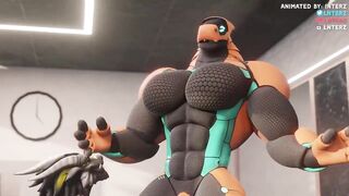 Gay Furry Animation with Hyper Inflation and Massive Growth