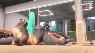 Gay Furry Animation with Hyper Inflation and Massive Growth