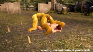 Muscle Red Riding Hood Fucked Rough by Chris Redfield Orc