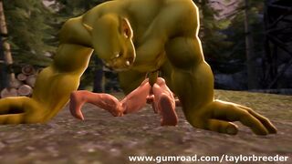 Muscle Red Riding Hood Fucked Rough by Chris Redfield Orc