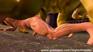 Muscle Red Riding Hood Fucked Rough by Chris Redfield Orc