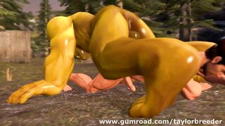Muscle Red Riding Hood Fucked Rough by Chris Redfield Orc