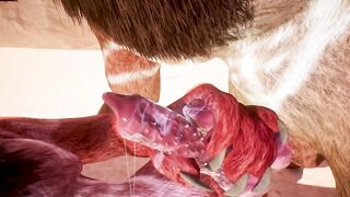 Two furry cocks rubbing hot frottage cumshot blast his mouth raw