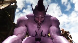 The Giant troll slave brutally Gangbanged in Rough Gay Cartoon Creampie