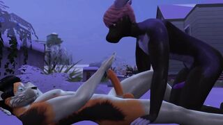 Fran’s Big cumshot from the video game cartoon blowjob