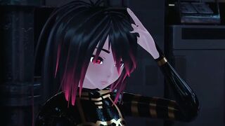 Femboy holo-doll gets wrecked in VRChat gangbang