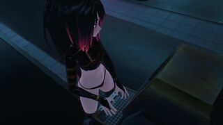 Femboy holo-doll gets wrecked in VRChat gangbang