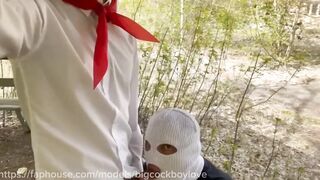Femboy pioneer gets destroyed in bareback anal ass creampie by daddy leader