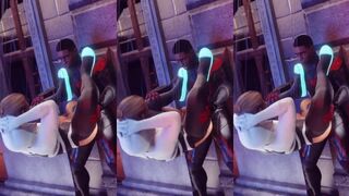 Miles Morales gets plowed outside skyscraper big cock swinging