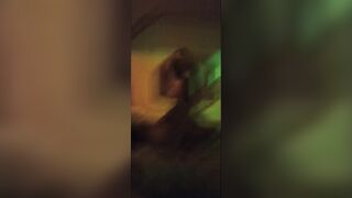Femboy rides daddy rough until busty cumshot leaks hands free