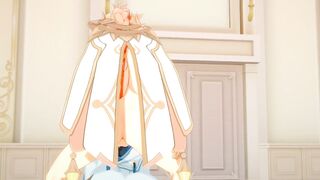 Aether Gets Destroyed by Chongyun’s Big Cock in Raw Yaoi Blowjob