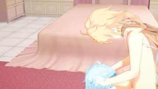 Aether Gets Destroyed by Chongyun’s Big Cock in Raw Yaoi Blowjob