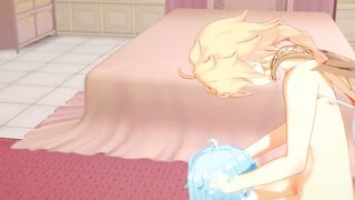 Aether Gets Destroyed by Chongyun’s Big Cock in Raw Yaoi Blowjob