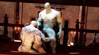 Evil Chris Redfield's huge cock destroys twinks in raw SFM gangbang orgy