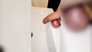 Extreme sounding my cock while piss floods my urethra deep gay solo male