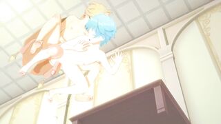 Genshin Impact Yaoi Aether and Chongyun brutal blowjob rough ass fuck