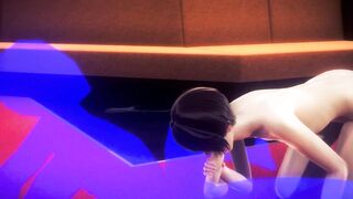 Twink femboy destroyed by big cock creampie hentai