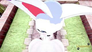 Digimon furry yaoi Cinderace Gatomon rough blowjob and brutal fucked creampie