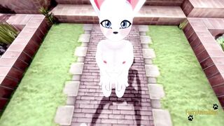Digimon furry yaoi Cinderace Gatomon rough blowjob and brutal fucked creampie