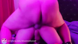 Femboy fursuit creampie flooded my tight hole raw anal fucking