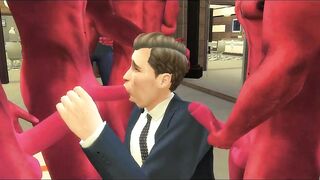 You didn't see his giant willie big boobs gay anime