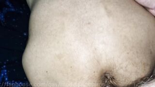 Daddy's thick cock rips deep inside tight sissy hole gushing cum floods servant
