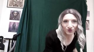 Goth Sissy Strips Naked Dances for You Solo Tease