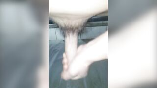 Korean lesbian cumming loud in bathroom shaking big cock orgasm